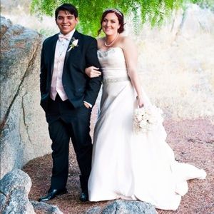 Wedding dress, tiara, shoes